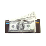 Men Short Skin Wallet PU Leather Money Clips Solid Thin Wallet
