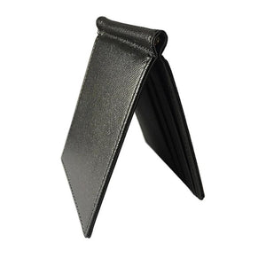 Men Short Skin Wallet PU Leather Money Clips Solid Thin Wallet