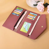 Chic Zipper Clutch Wallet Soft PU Leather Money Bag