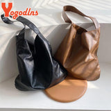 Vintage Women Tote Bag Soft PU Leather Handbag