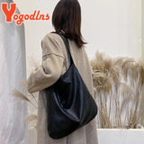 Vintage Women Tote Bag Soft PU Leather Handbag