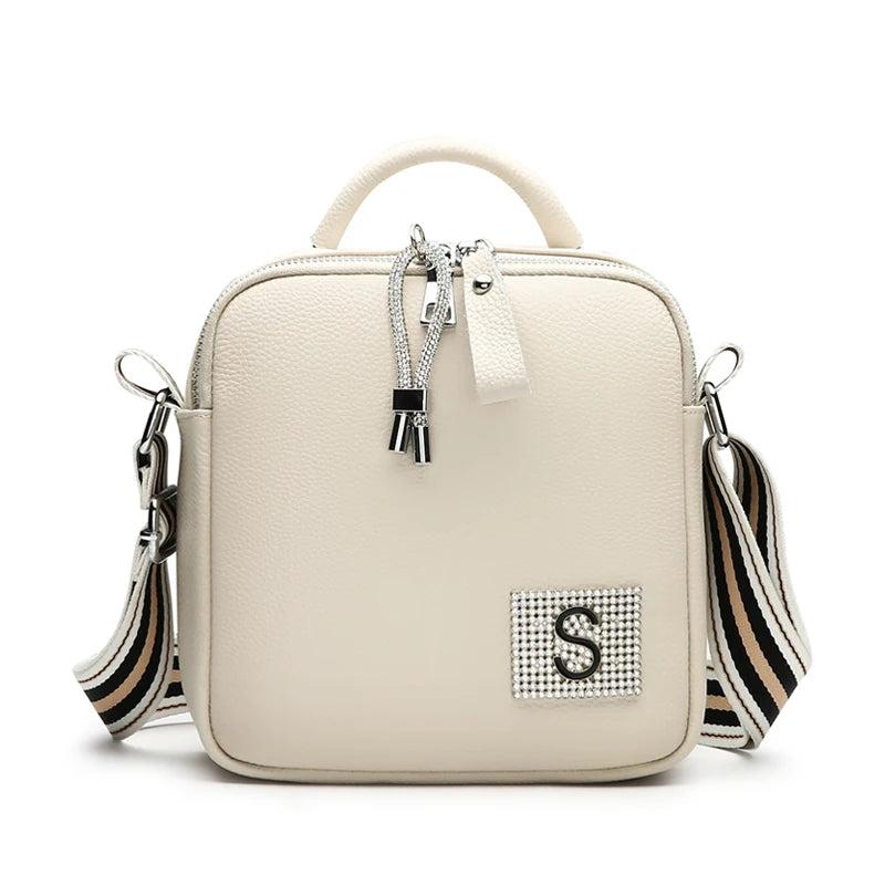 Women's Cowhide Shoulder Bag High Quality Leather Handbag