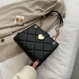 PU Leather Crossbody Bag for Women Shoulder Messenger Chain Bag