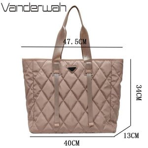 Nylon Tote Bag Large Capacity Shopper Lady Shoulder Commute Bags