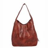 Newposs Vintage Shoulder Bag Female PU Leather Totes Top-handle Travel Bag