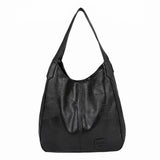 Newposs Vintage Shoulder Bag Female PU Leather Totes Top-handle Travel Bag