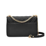 Women's PU Leather Shoulder Bag Chain Embroidery Crossbody Tote