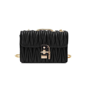 Geometric Chain Evening Bag Small Purses Ladies Shoulder Leather