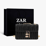 Geometric Chain Evening Bag Small Purses Ladies Shoulder Leather
