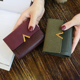 Small Leather Wallet Mini Female Wallets Purse Credit Cardholder