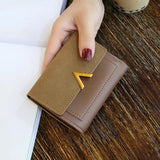 Small Leather Wallet Mini Female Wallets Purse Credit Cardholder