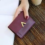 Small Leather Wallet Mini Female Wallets Purse Credit Cardholder
