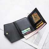 Women's Triple Fold Wallet Pu Leather Heart Handbag Red Mini Wallet