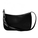 Women Faux Leather Chain Shoulder Tote Handbag