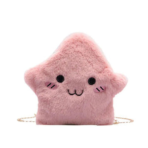 Plush Fur Chain Messenger Bag Girl Shoulder Handbag