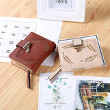 Women Portable Wallet Small Leather Zipper Coins Purses Leaf Print