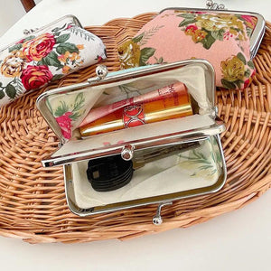 Floral Wallets Women Vintage Canvas Wallet Coin Lipstick Ladies Purses