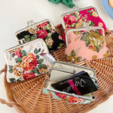 Floral Wallets Women Vintage Canvas Wallet Coin Lipstick Ladies Purses