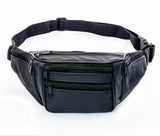 PU Leather Nylon Belt Bag Coffee