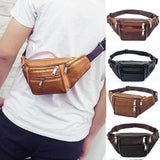 PU Leather Nylon Belt Bag Coffee