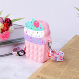 Ice Cream Crossbody Bag w/ Detachable Strap & Fidget Toy Wallet