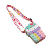 Ice Cream Crossbody Bag w/ Detachable Strap & Fidget Toy Wallet