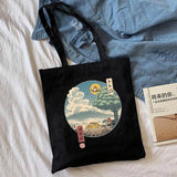Totoro Shopping Bag Harajuku Canvas Shoulder Eco Friendly Female