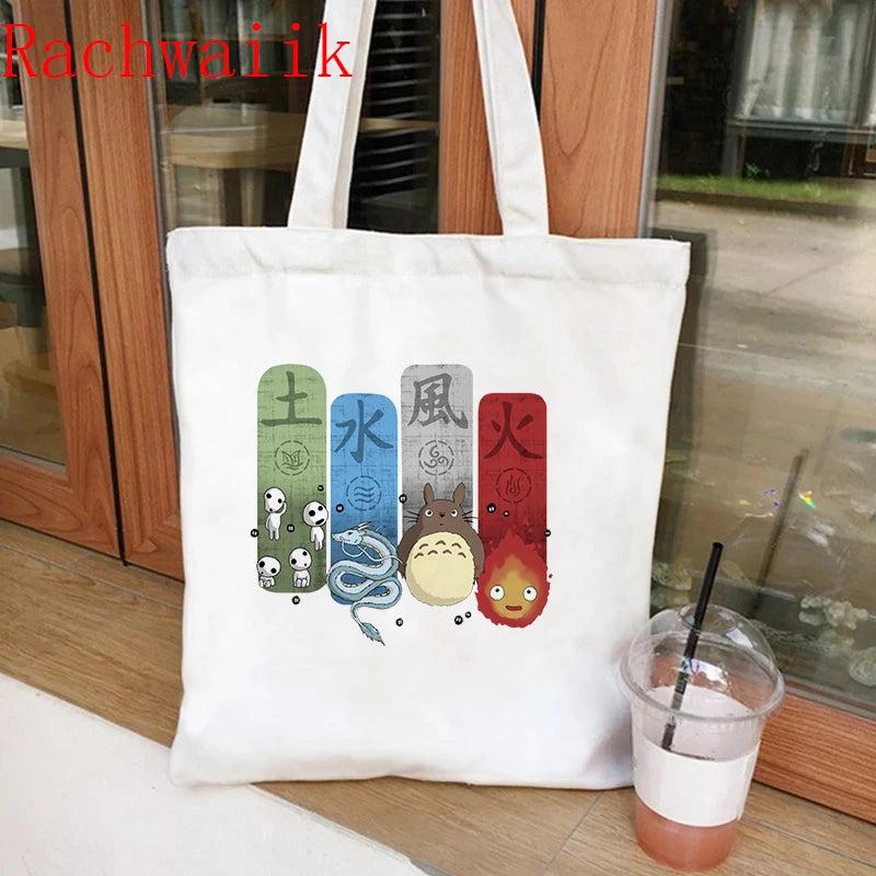 Totoro Shopping Bag Harajuku Canvas Shoulder Eco Friendly Female