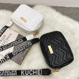 Embroidered Small Messenger Bag for Women, Chain Shoulder Bag