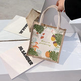 Women's Retro Small Tote Bag Theater Girl/Mushroom/Flamingo