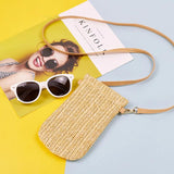Summer Mini Messenger Bag, Girls Woven Crossbody Purse for Travel