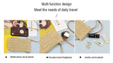 Summer Mini Messenger Bag, Girls Woven Crossbody Purse for Travel