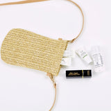 Summer Mini Messenger Bag, Girls Woven Crossbody Purse for Travel