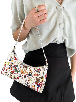 Women Classic Shoulder Bag, Lightweight Clutch with Handle