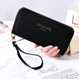 Women's Zipper Wallet Wristlet Hand Purse Pu Leather