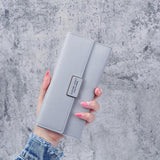 Women's PU Leather Long Wallet with Multi-card Slots