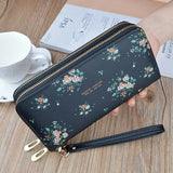 Double Zipper Women Wallet Large Capacity Clutch Bag