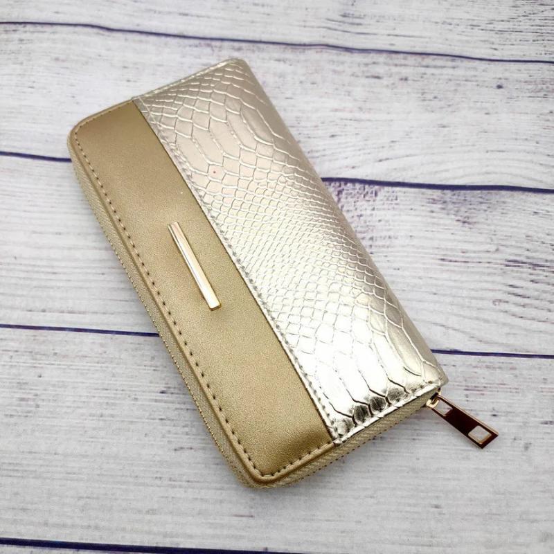 Long Clutch Purse Glitter Bag Zipper Phone Pocket