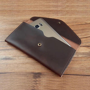 Smartphone Clutch Wallet Vintage Leather Women's Wallet