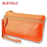 Women Leather Long Wallet Clutch Zipper Purse Soft