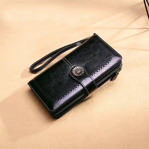Badenroo Women Wallet Clutch Leather Long Wallet Zipper Purse