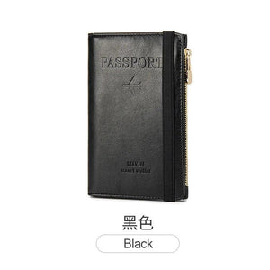 RFID Travel Passport Wallet Document Holder Clutch Bag