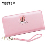Women's Wallet Long Zipper Handbag Rabbit Ear Japanese Wallet Spot