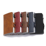 RFID Men Leather Wallet Slim Thin Wallet Money Bag Short Purse