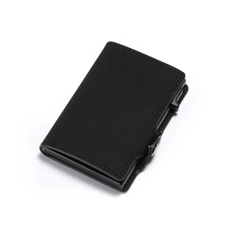 RFID Men Leather Wallet Slim Thin Wallet Money Bag Short Purse