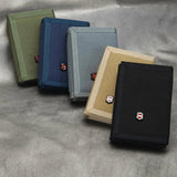 RFID Canvas Men Wallets Slim Thin Wallet Zipper Money Bag