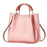 Women's Bucket Bag PU Leather Handbag Large Capacity Shoulder Bag