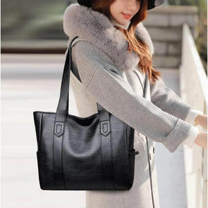 PU Leather Bucket Tote Bag Handbag Shoulder Bags for Women