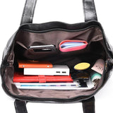 PU Leather Bucket Tote Bag Handbag Shoulder Bags for Women