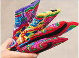 Ethnic Flowers Embroidery Women Long Wallet Clutch Handbag